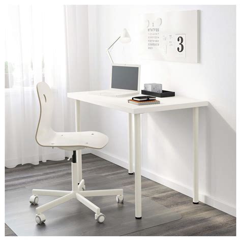 Desk linnmon - LINNMON / OLOV Desk, white, 100x60 cm (393/8x235/8") Mix and match your choice of table top and legs – or choose this ready-made combination. Strong and light-weight, made with a technique that uses less raw materials, reducing the impact on the environment.